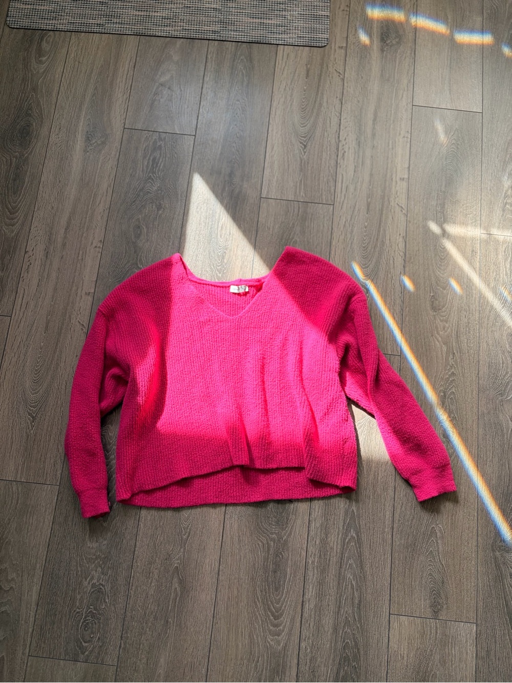 Gentle fawn over sized Women's pink V-Neck Sweater